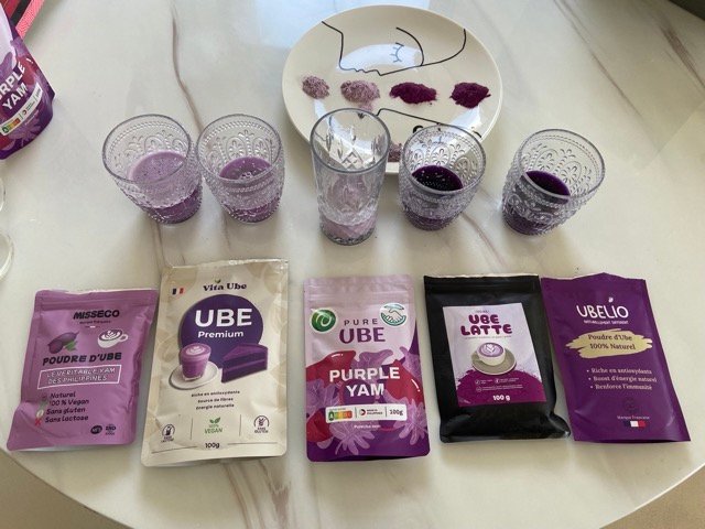 ube authentique faux ube différence ube patate douce violette ube philippin ube Kinampay taro vs ube poudre d’ube patate douce violette chinoise goût ube